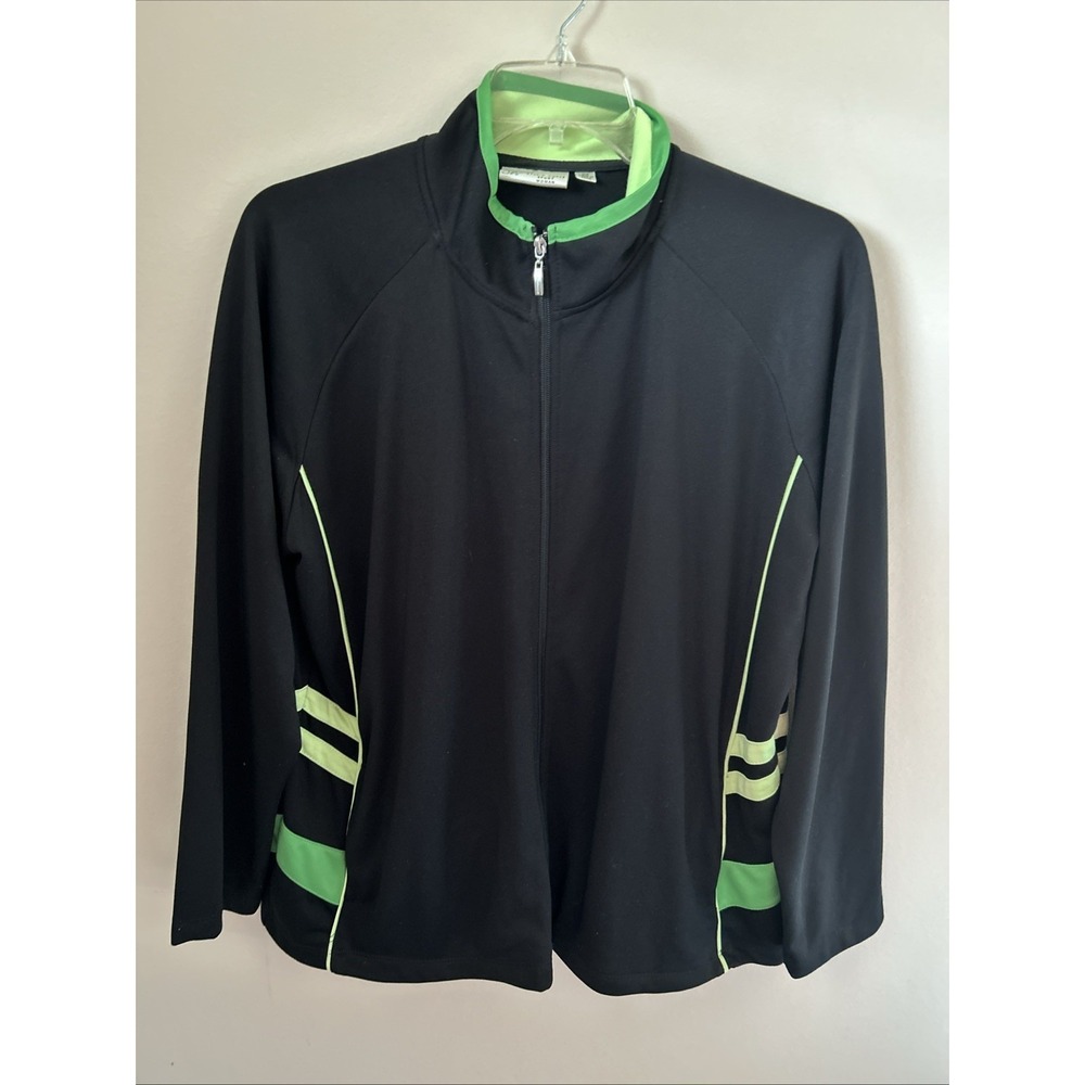 Vintage Women's Studio Works 2X Black Track Jacket